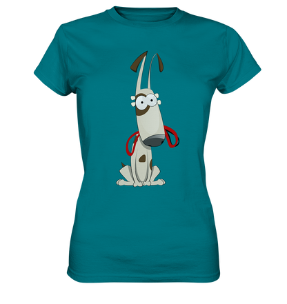 Hund mit Leine Cartoon - Ladies Premium Shirt - mehrere Farben