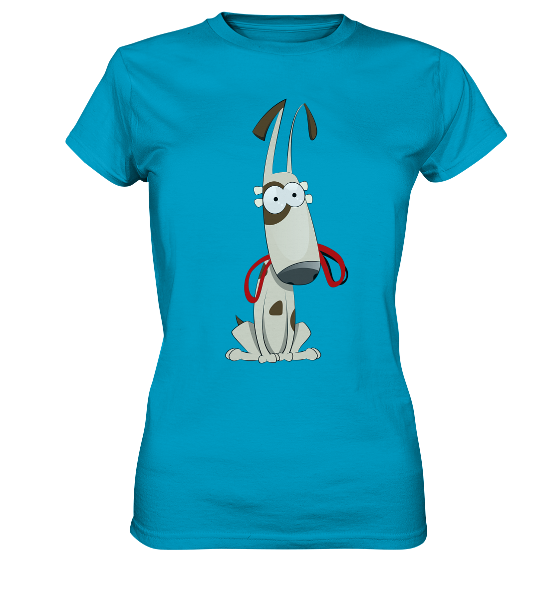 Hund mit Leine Cartoon - Ladies Premium Shirt - mehrere Farben