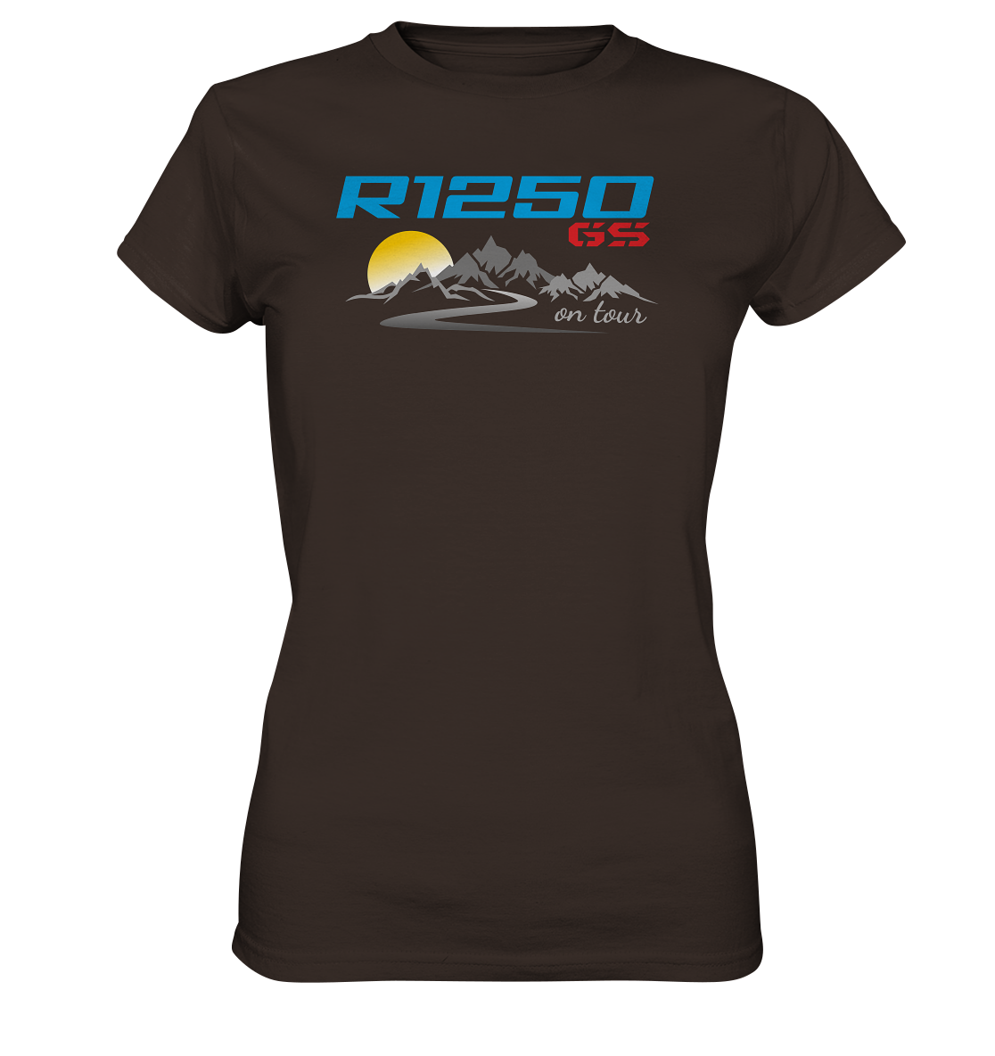 Motiv R1250GS mit Tourenlandschaft - Ladies Premium Shirt