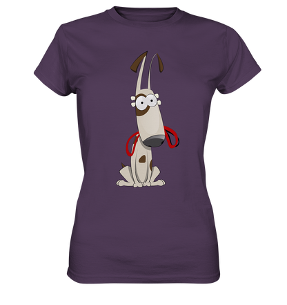 Hund mit Leine Cartoon - Ladies Premium Shirt - mehrere Farben