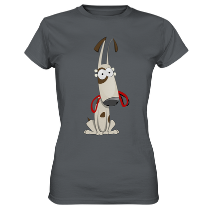 Hund mit Leine Cartoon - Ladies Premium Shirt - mehrere Farben