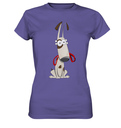 Hund mit Leine Cartoon - Ladies Premium Shirt - mehrere Farben