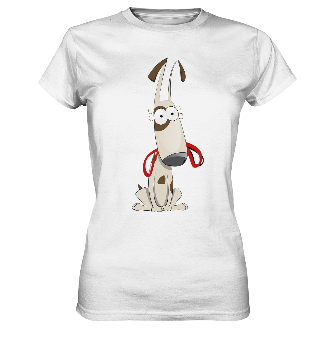 Hund mit Leine Cartoon - Ladies Premium Shirt - mehrere Farben