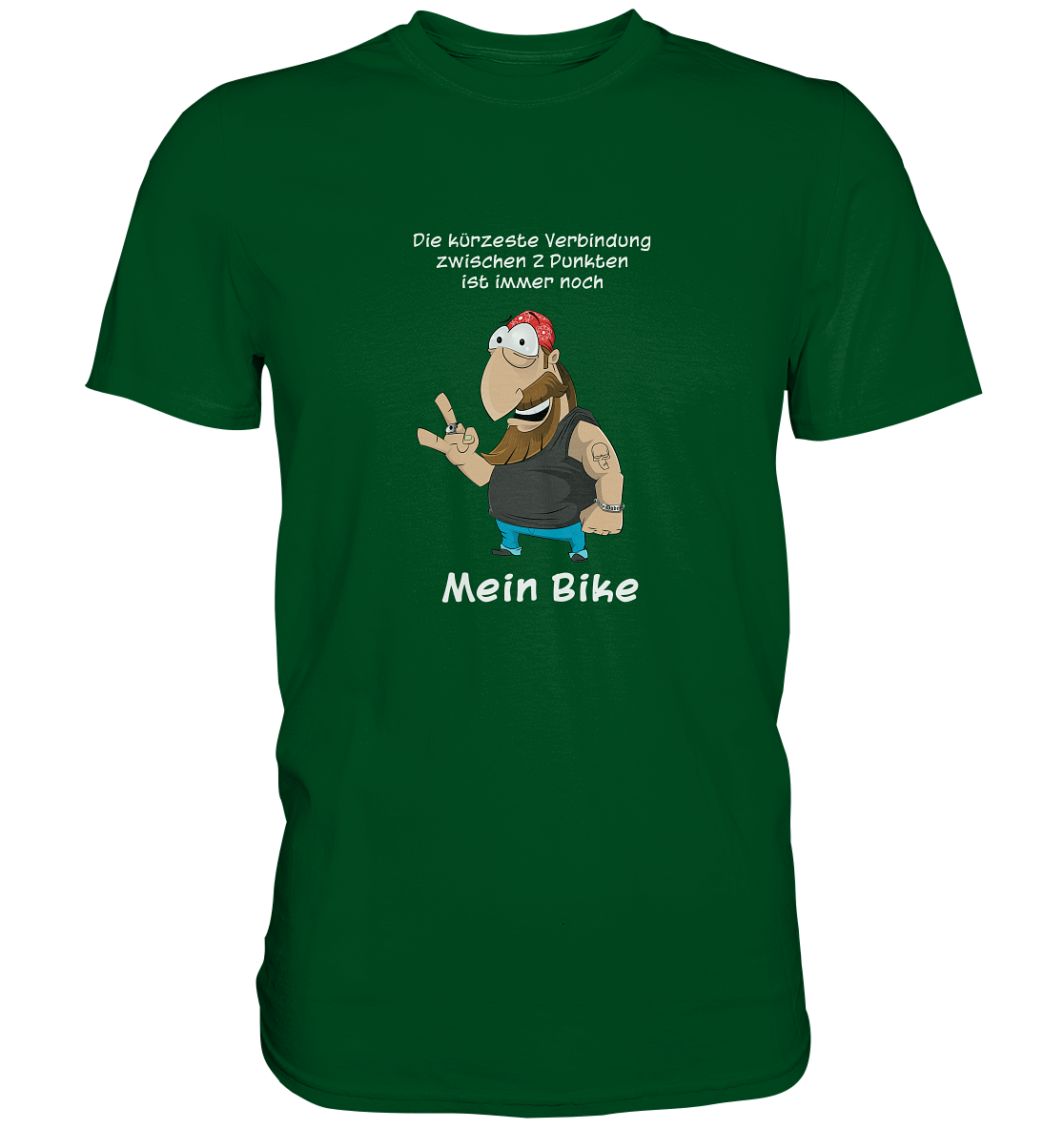 Die kürzeste Verbindung zwischen ... - Premium Unisex Shirt - mehrere Farben