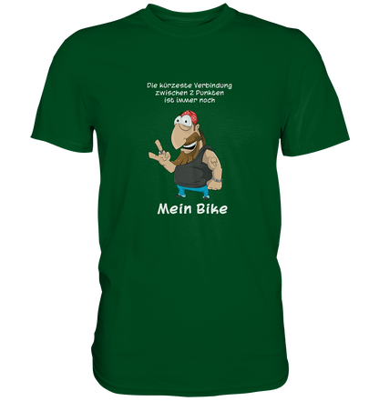 Die kürzeste Verbindung zwischen ... - Premium Unisex Shirt - mehrere Farben