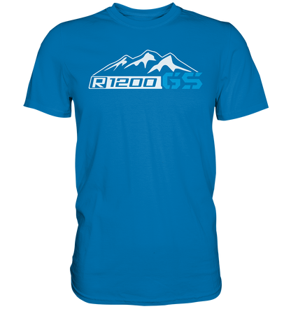 R1200GS mit Bergen und Schriftzug - Premium unisex Shirt