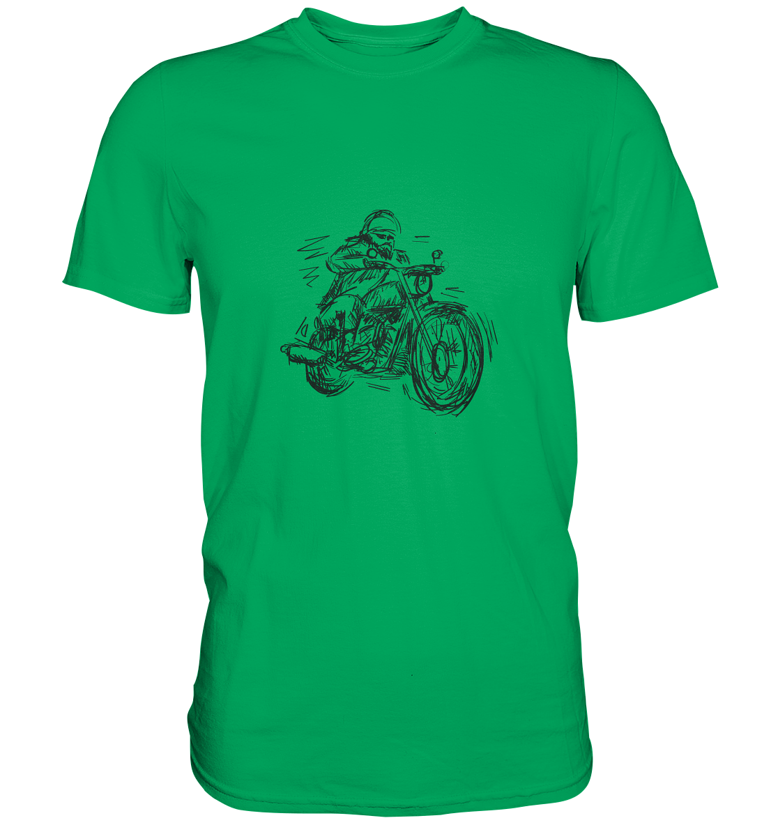 Stylischer Biker - Premium Unisex Shirt - mehrere Farben