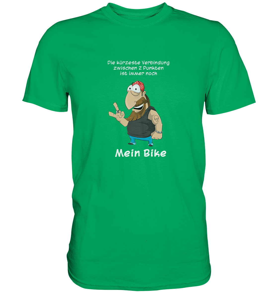 Die kürzeste Verbindung zwischen ... - Premium Unisex Shirt - mehrere Farben