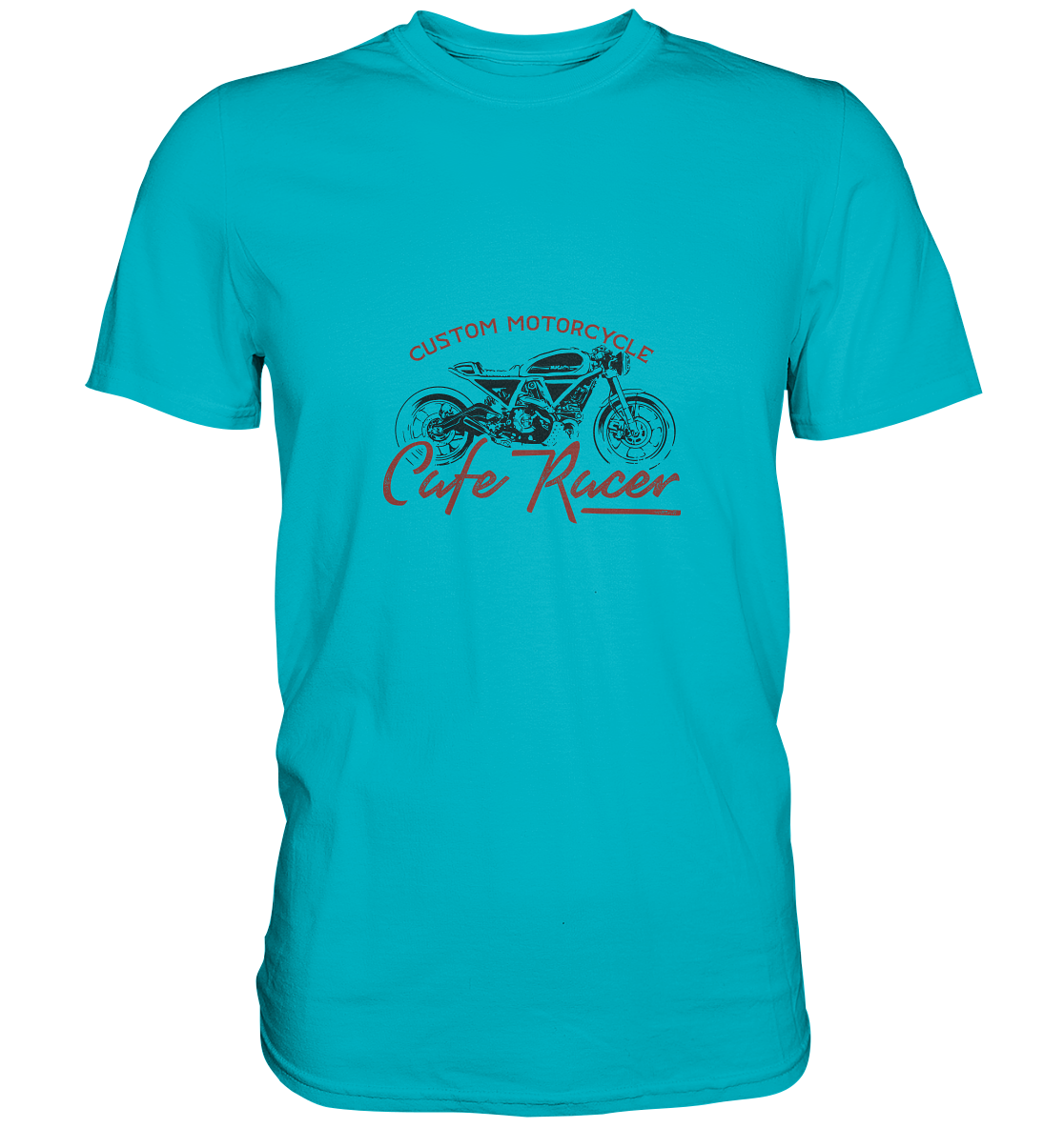 Caferacer stilisiert mit Schriftzug - Premium Unisex Shirt - mehrere Farben