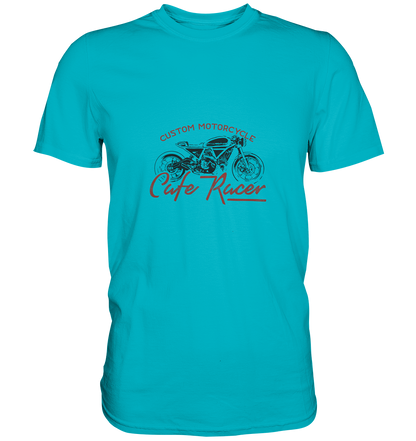 Caferacer stilisiert mit Schriftzug - Premium Unisex Shirt - mehrere Farben
