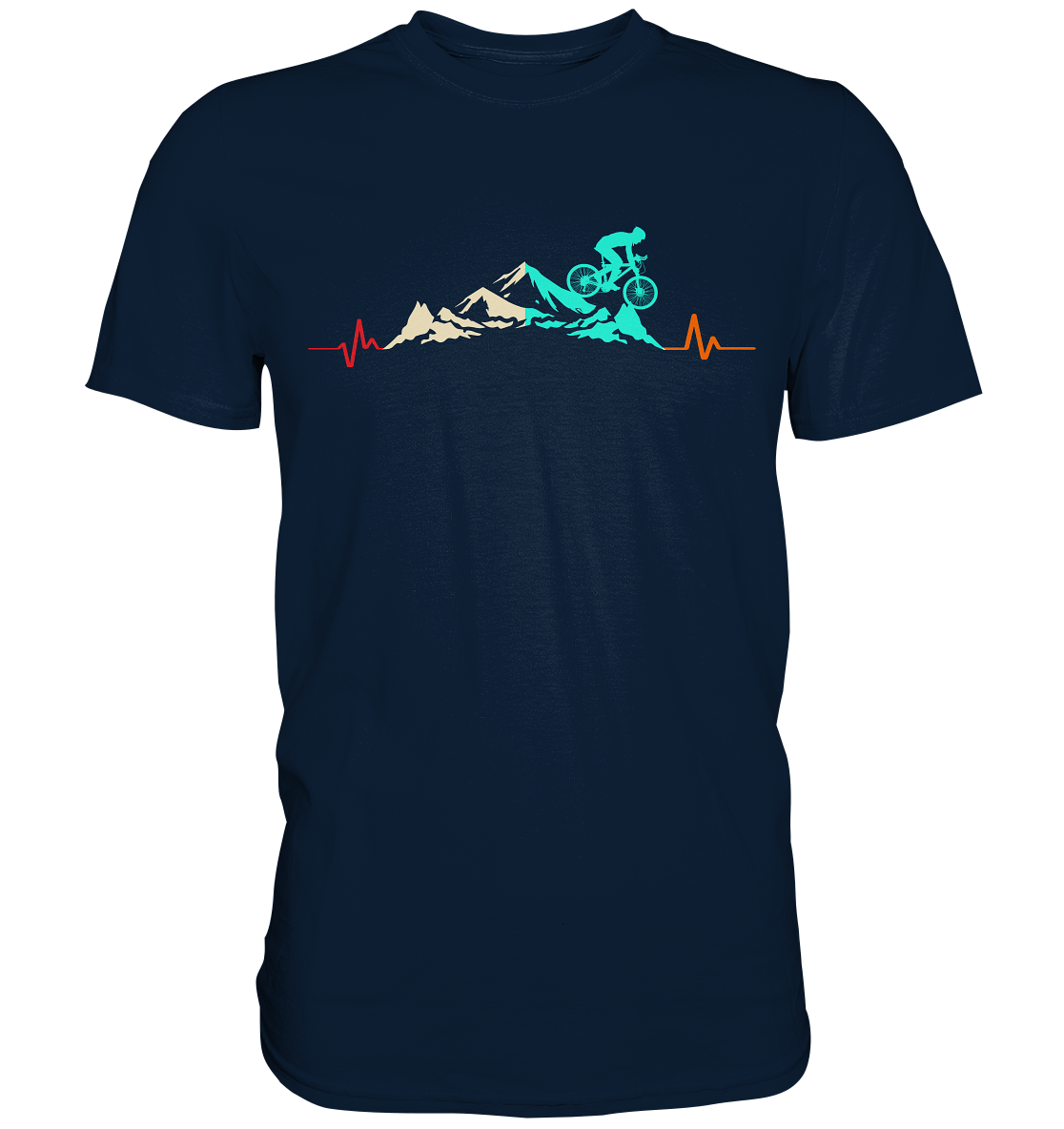 Biken lässt mein Herz höher schlagen - Premium unisex Shirt