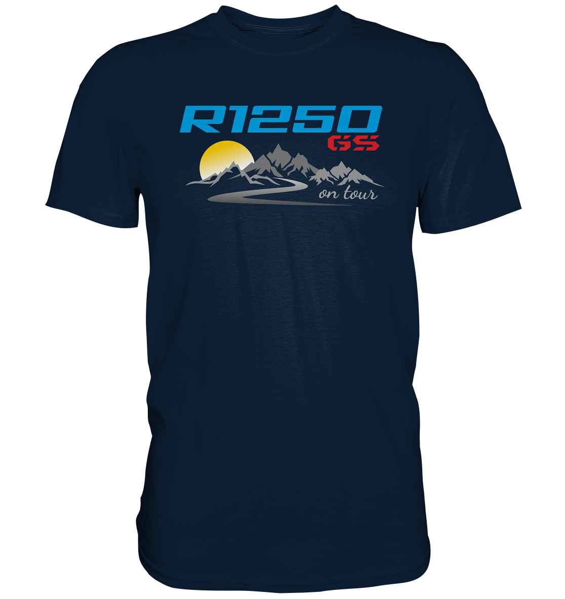 Berge, Kurven und die R1250GS - Premium unisex Shirt