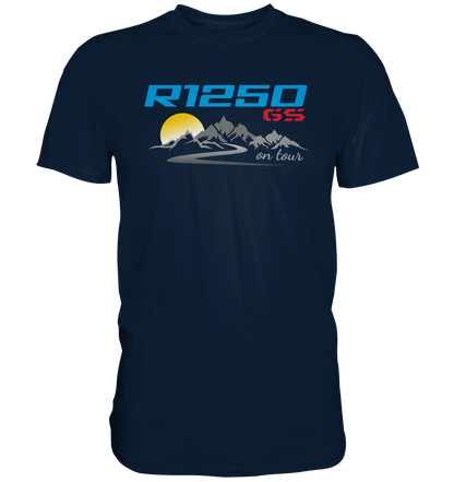 Berge, Kurven und die R1250GS - Premium unisex Shirt