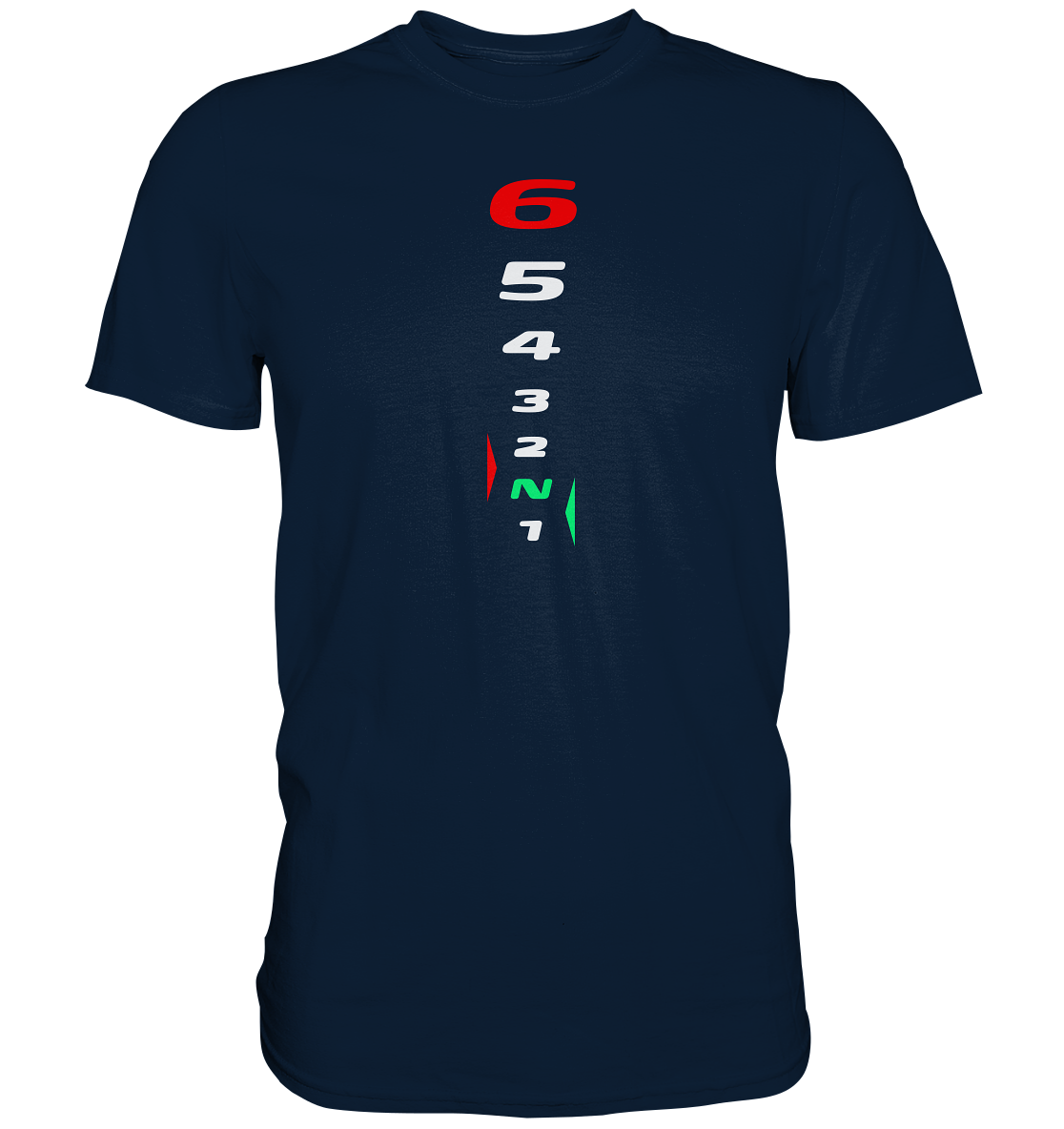 Motorrad Schaltweg - Premium unisex Shirt (dunklere Shirtfarben).