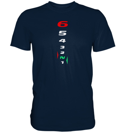 Motorrad Schaltweg - Premium unisex Shirt (dunklere Shirtfarben).
