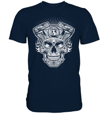 Totenkopf mit Zylinder - Premium unisex Shirt