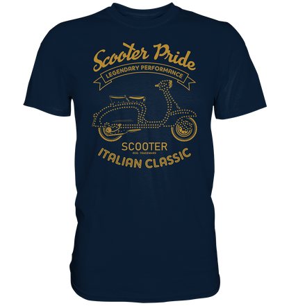 Elegantes Roller-Motiv in Gold - Premium unisex Shirt