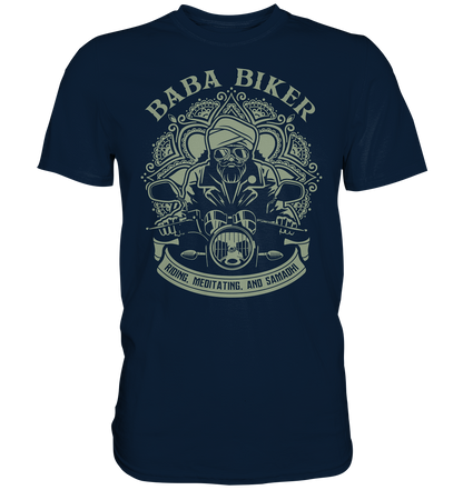 Baba Biker Motiv - Samadhi und Biken, Premium unisex Shirt