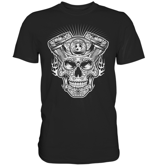 Totenkopf mit Zylinder - Premium unisex Shirt