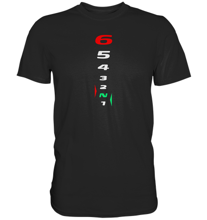 Motorrad Schaltweg - Premium unisex Shirt (dunklere Shirtfarben).