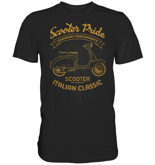 Elegantes Roller-Motiv in Gold - Premium unisex Shirt