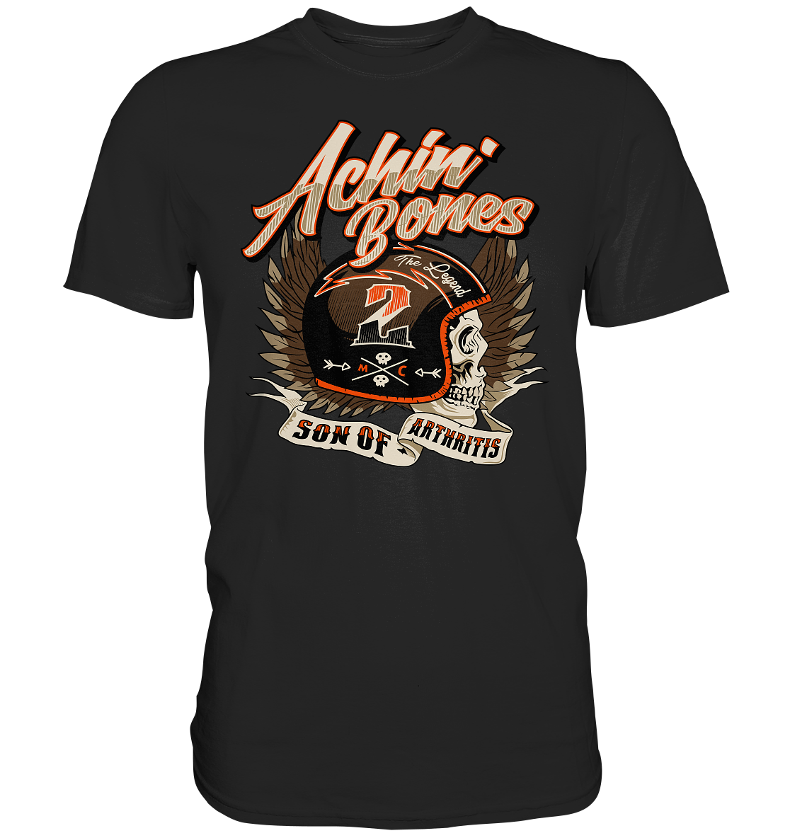 Sons of Arthritis - Achin Bones - Premium Shirt unisex shirt - Motiv Vorderseite.