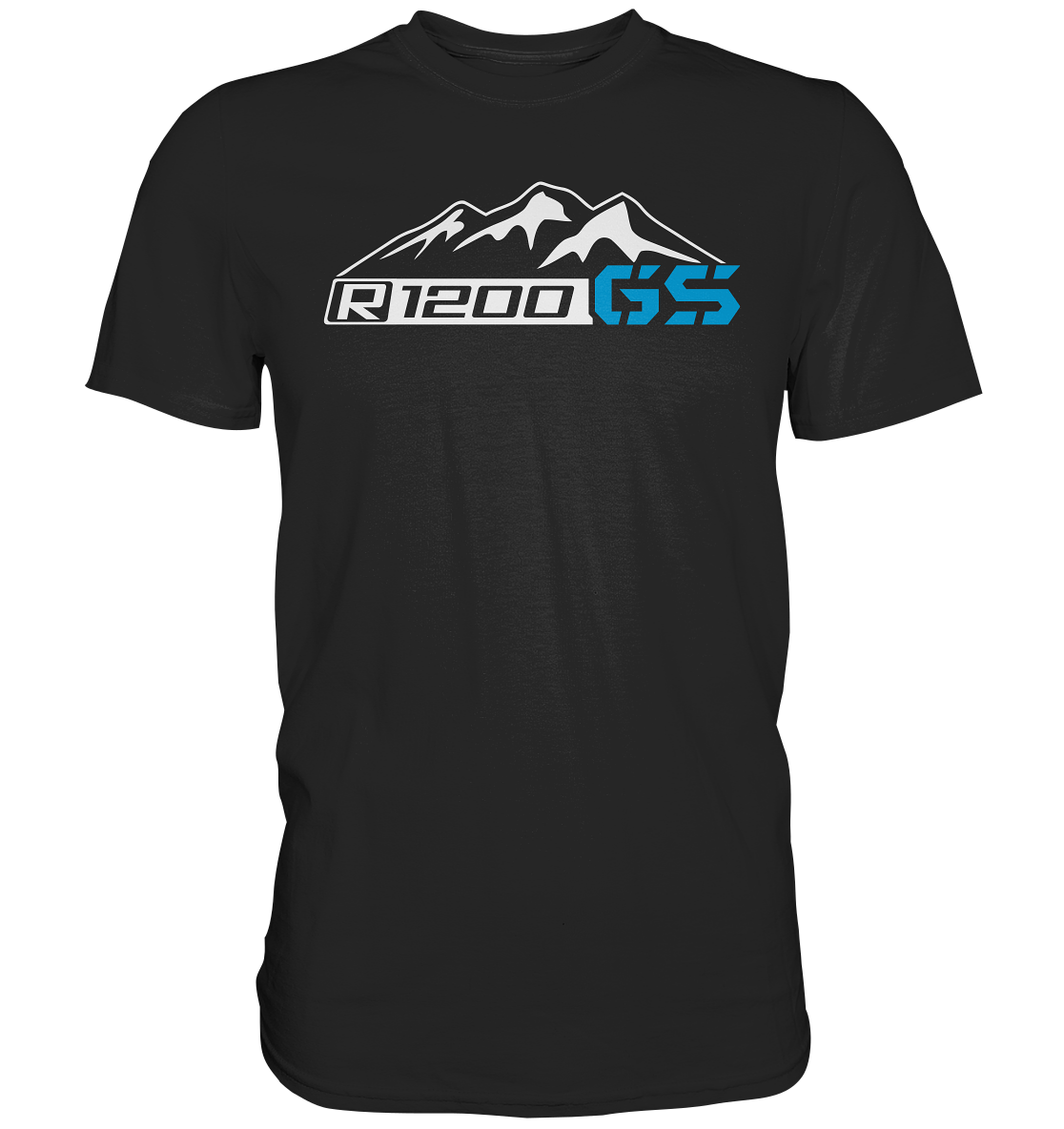 R1200GS mit Bergen und Schriftzug - Premium unisex Shirt