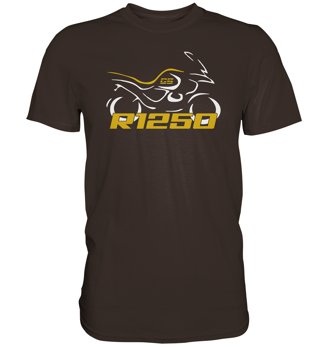 R1250GS stilisiertes Bike mit Schriftzug - Premium unisex Shirt