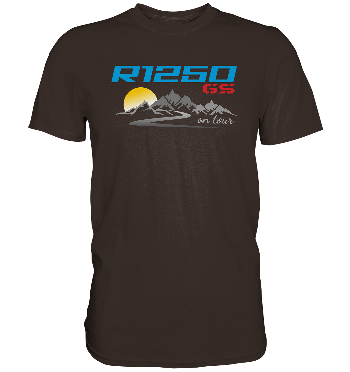 Berge, Kurven und die R1250GS - Premium unisex Shirt