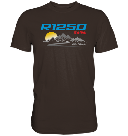 Berge, Kurven und die R1250GS - Premium unisex Shirt