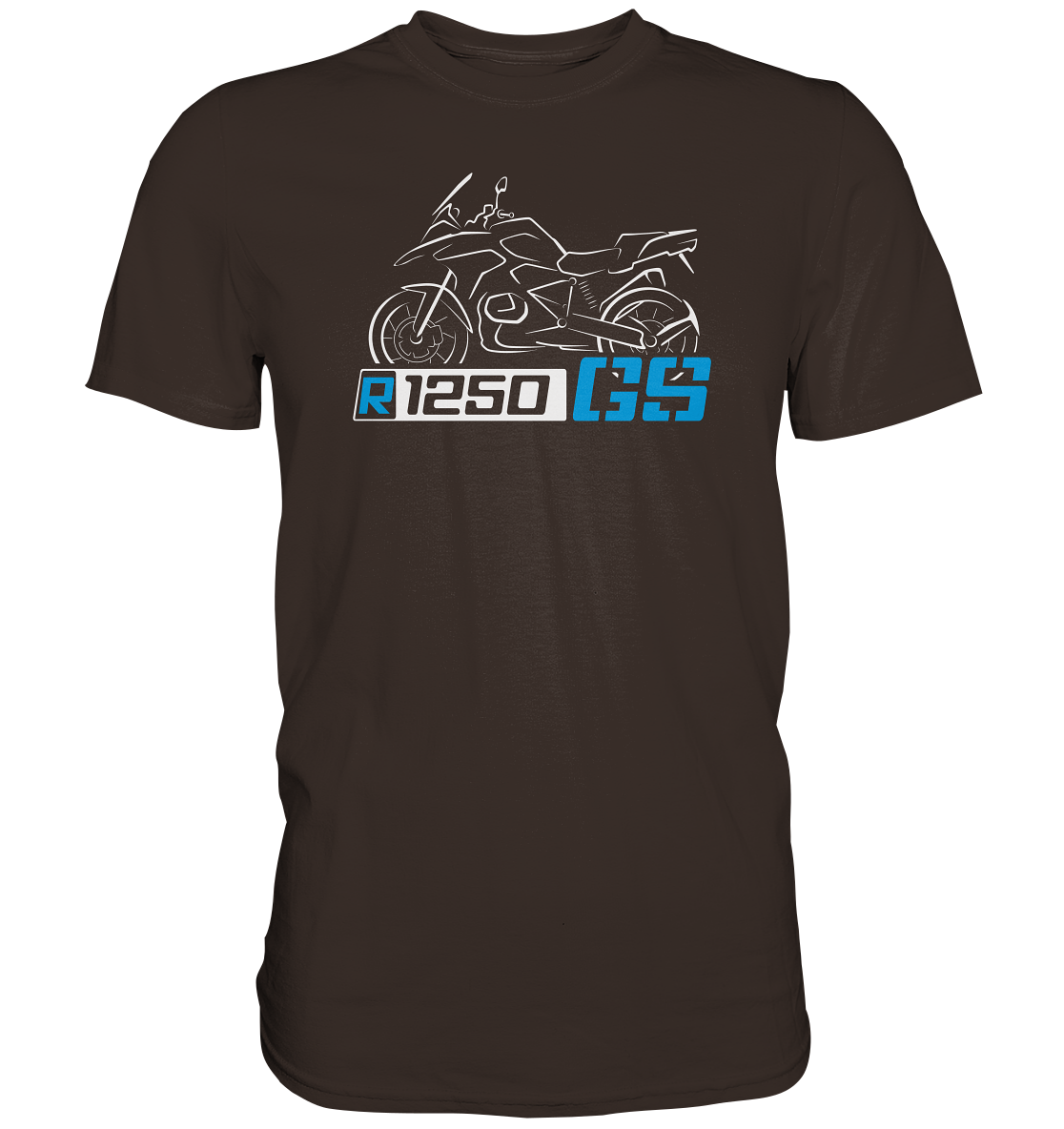 R1250GS mit Motorrad und Schriftzug - Premium unisex Shirt