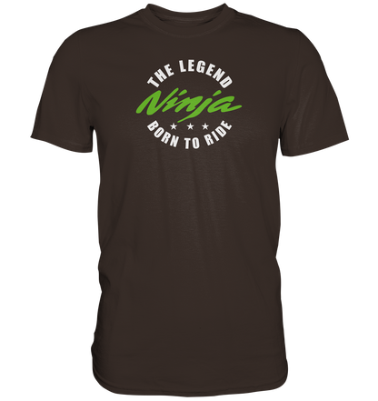 Ninja - the legend, born to ride - dunkle Shirtfarben  - Premium unisex Shirt