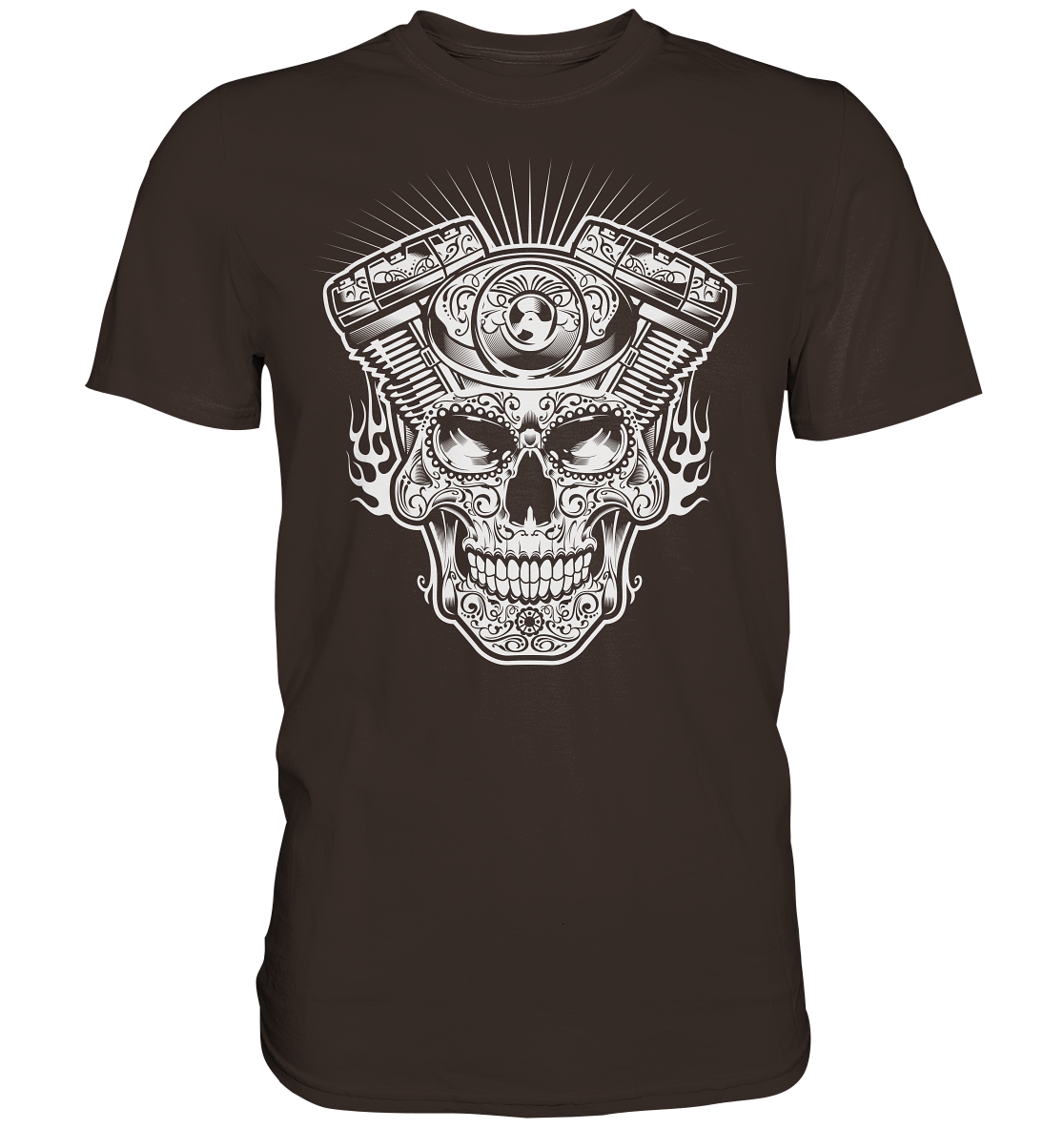 Totenkopf mit Zylinder - Premium unisex Shirt