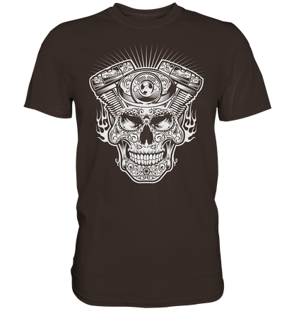 Totenkopf mit Zylinder - Premium unisex Shirt