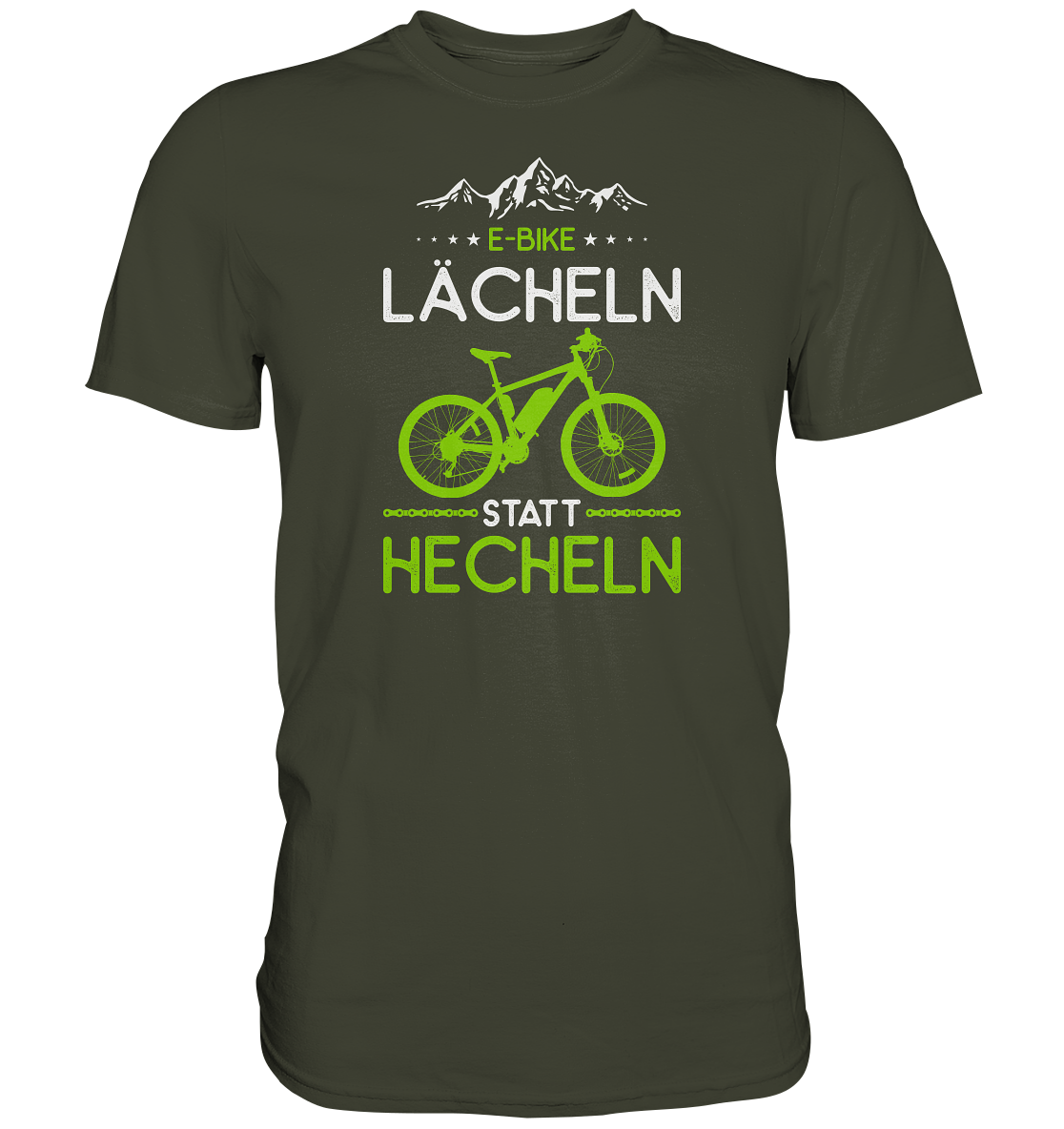 E-Bike Shirt - Lächeln statt Hecheln - Premium unisex Shirt
