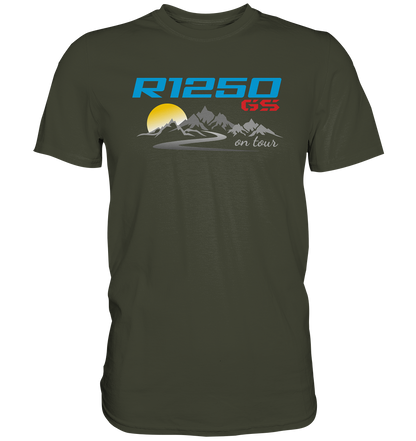 Berge, Kurven und die R1250GS - Premium unisex Shirt