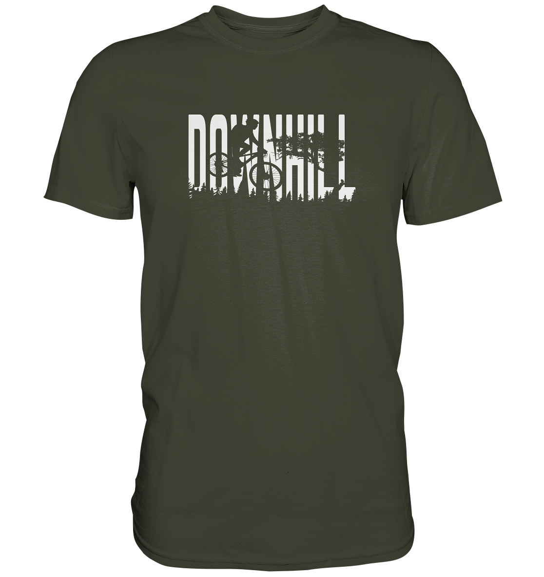 Downhill Motiv einfarbig - Premium unisex Shirt