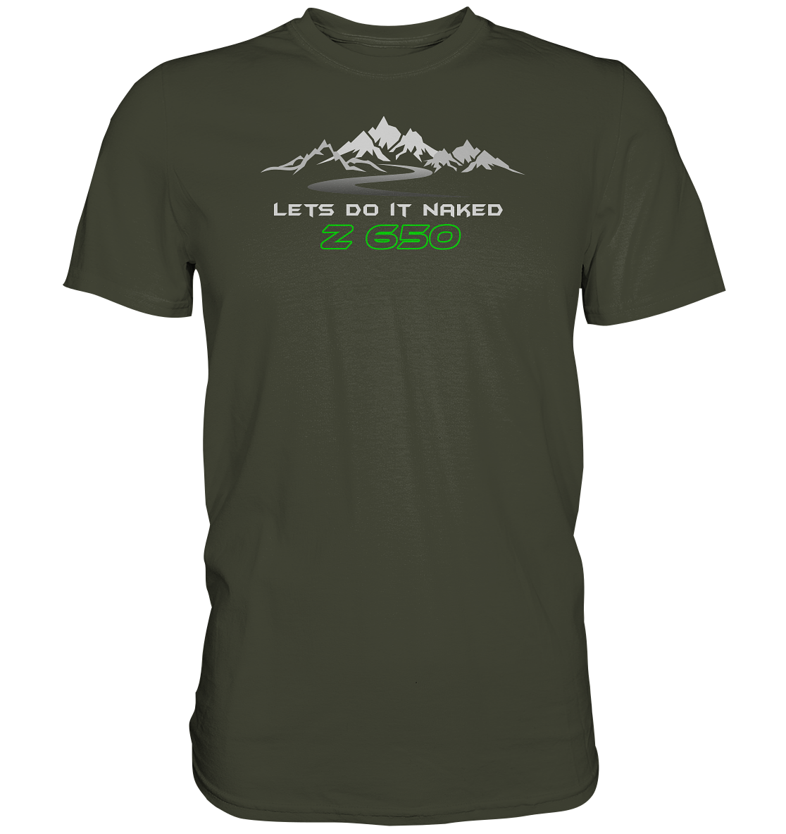 Z650 lets do it naked - Tourenmotiv - Premium unisex Shirt