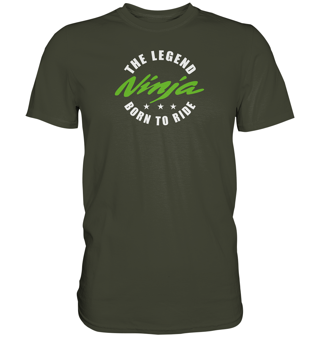 Ninja - the legend, born to ride - dunkle Shirtfarben  - Premium unisex Shirt