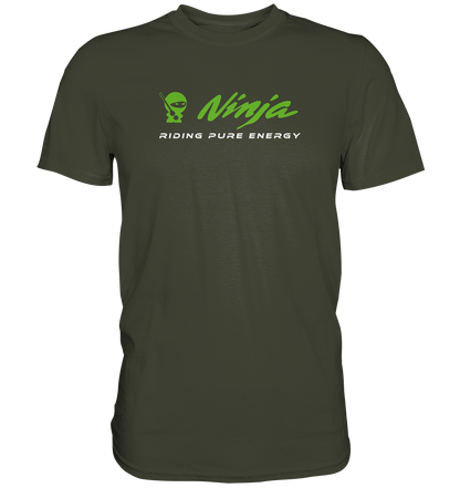 Ninja - riding pure energy - dunkle Shirtfarben  - Premium unisex Shirt