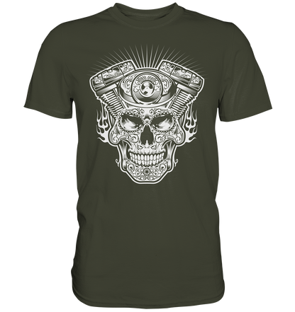 Totenkopf mit Zylinder - Premium unisex Shirt
