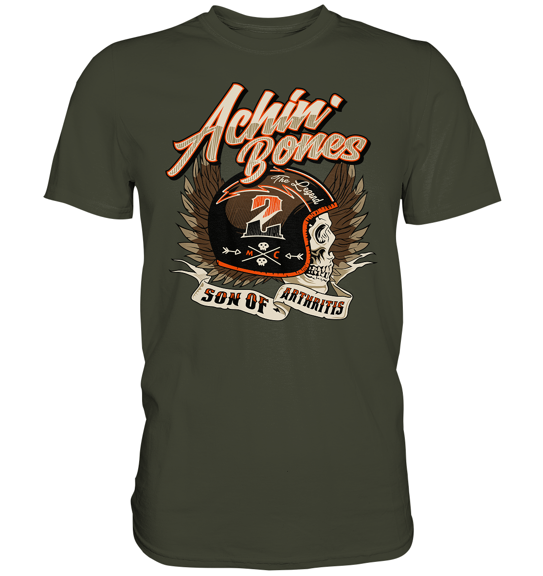 Sons of Arthritis - Achin Bones - Premium Shirt unisex shirt - Motiv Vorderseite.