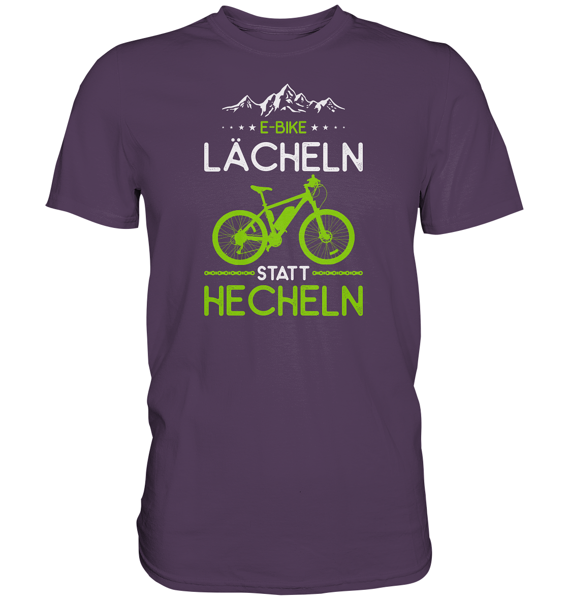 E-Bike Shirt - Lächeln statt Hecheln - Premium unisex Shirt