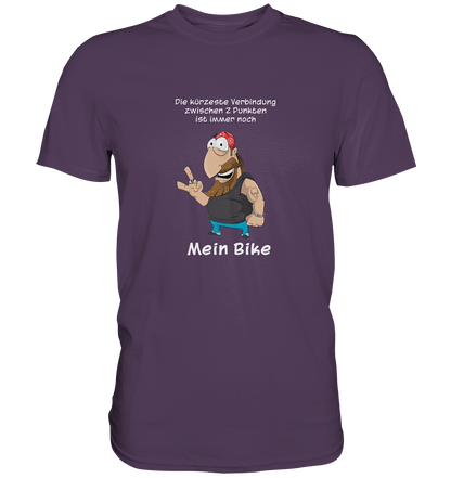 Die kürzeste Verbindung zwischen ... - Premium Unisex Shirt - mehrere Farben