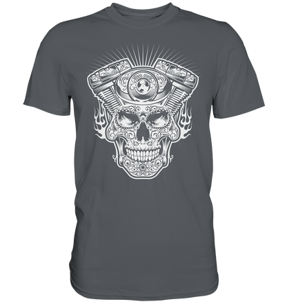 Totenkopf mit Zylinder - Premium unisex Shirt