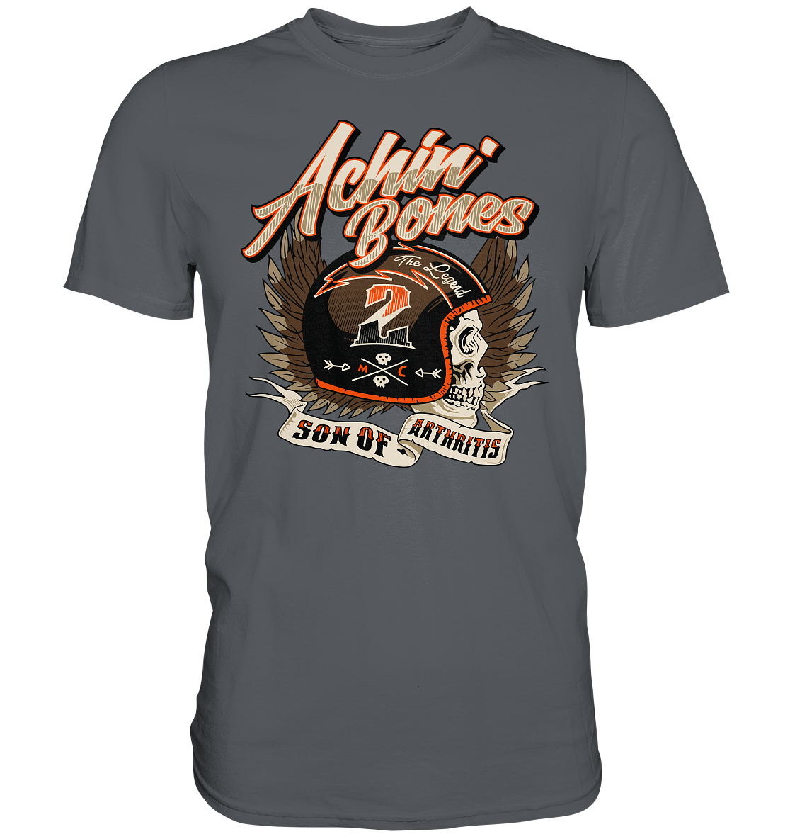 Sons of Arthritis - Achin Bones - Premium Shirt unisex shirt - Motiv Vorderseite.