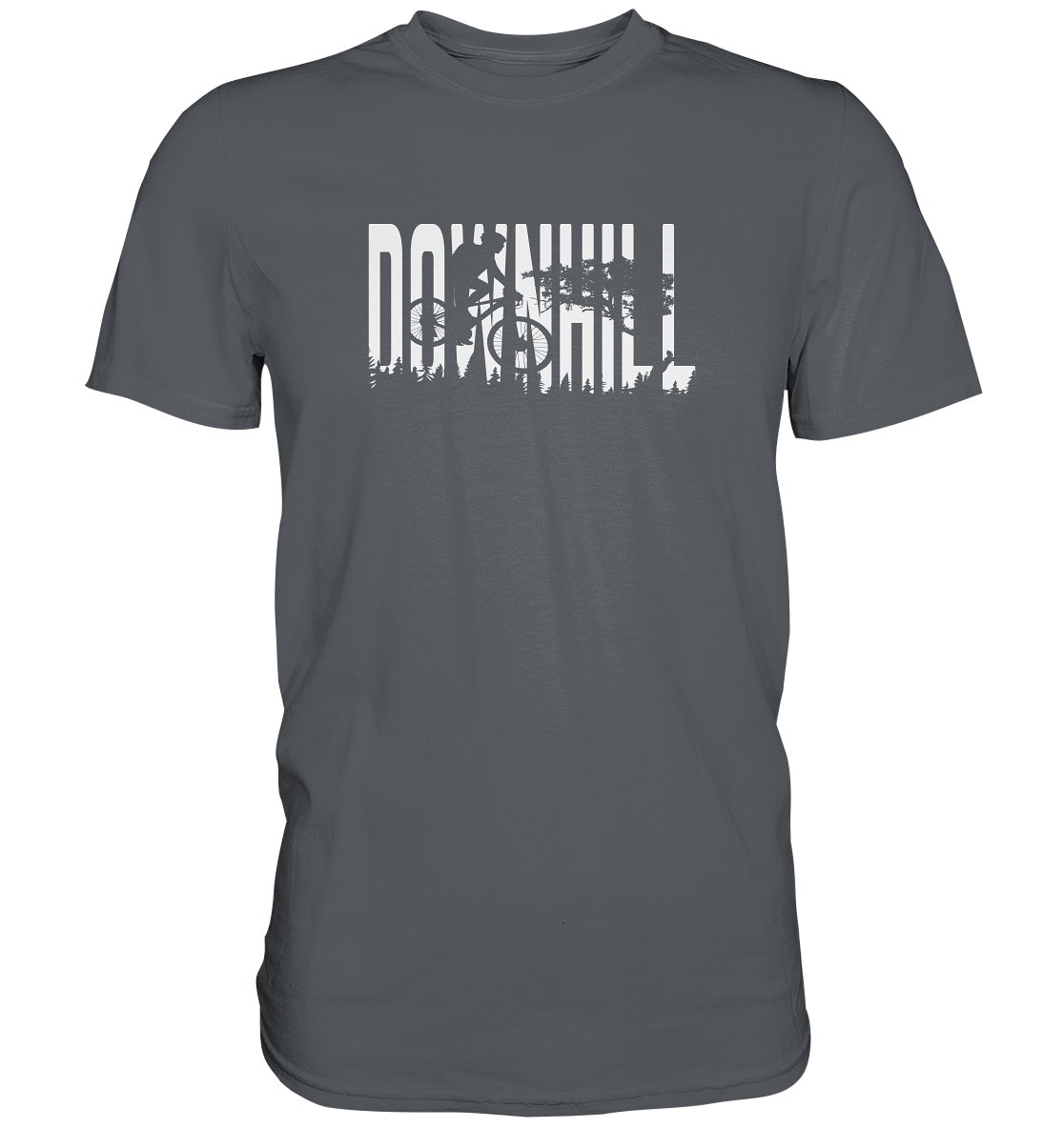 Downhill Motiv einfarbig - Premium unisex Shirt