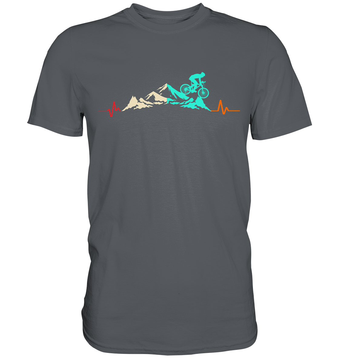 Biken lässt mein Herz höher schlagen - Premium unisex Shirt