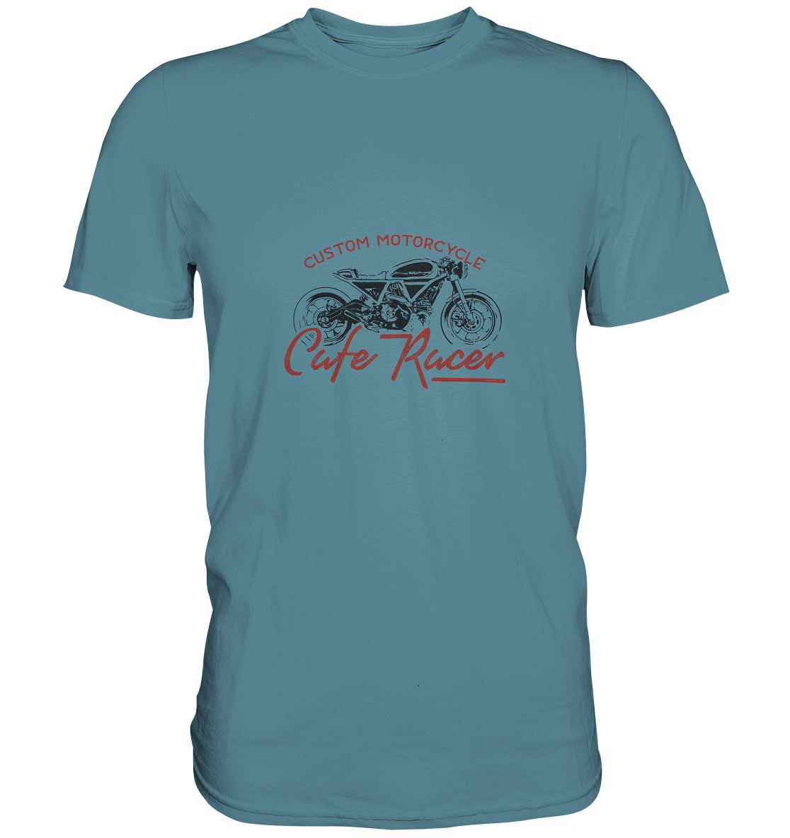 Caferacer stilisiert mit Schriftzug - Premium Unisex Shirt - mehrere Farben