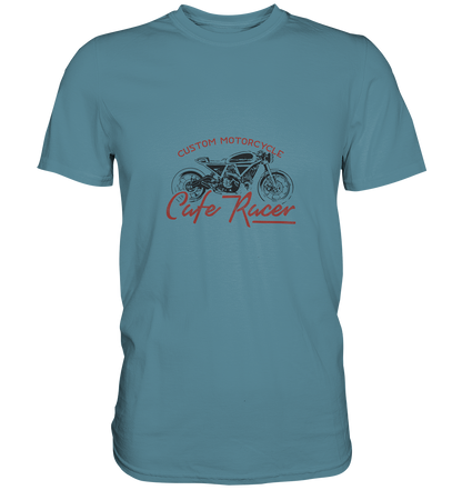 Caferacer stilisiert mit Schriftzug - Premium Unisex Shirt - mehrere Farben